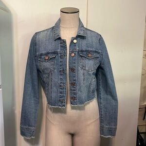 Refuge Cropped Jean Jacket Small